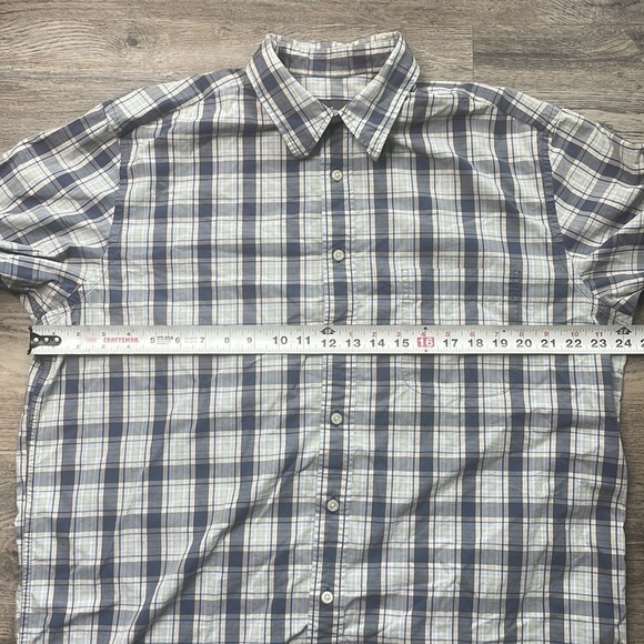 Eddie Bauer Men’s Plaid Short Sleeved Button Down Collared Shirt, size L Tall - Picture 4 of 8